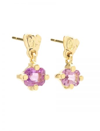 Lemuria Earrings – Purple Sapphire & Gold