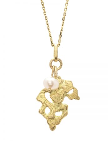 Ocean Tides Necklace – Gold & Pearl