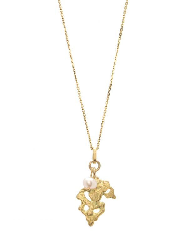 Ocean Tides Necklace – Gold & Pearl