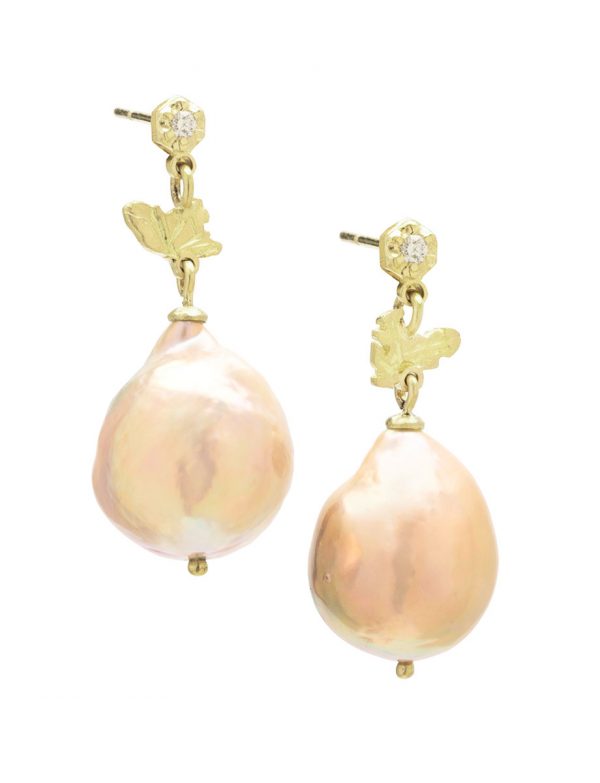 Siren’s Song Baroque Pearl Earrings – Gold