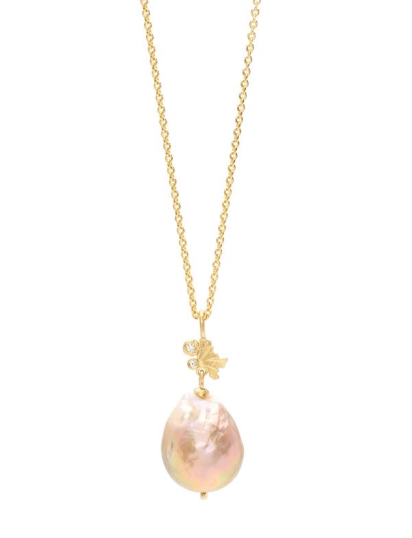 Siren’s Song Baroque Pearl Necklace – Yellow Gold