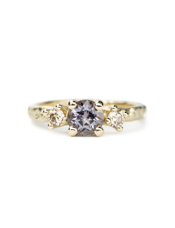 Earth Frequency Trinity Ring – Spinel & Diamond