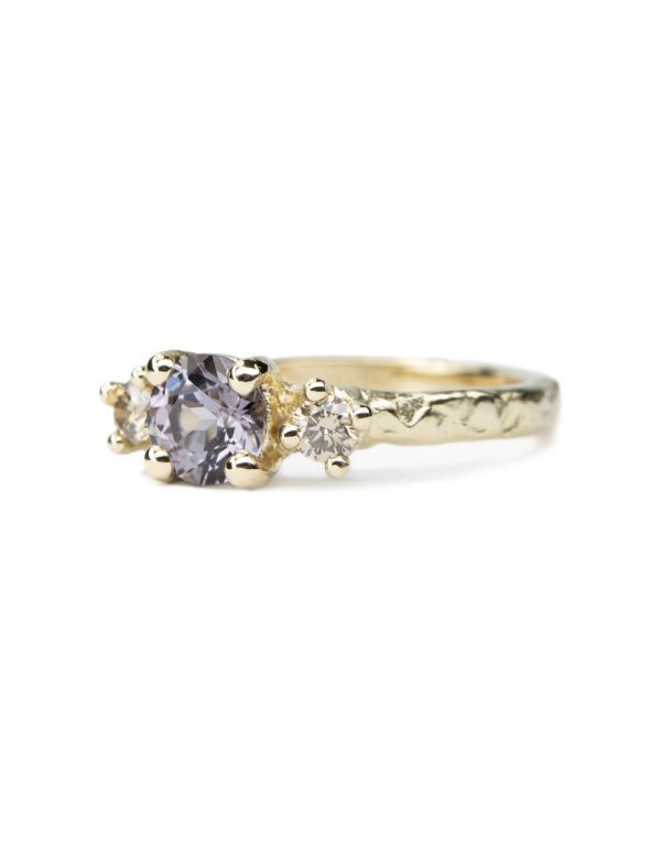 Earth Frequency Trinity Ring – Spinel & Diamond
