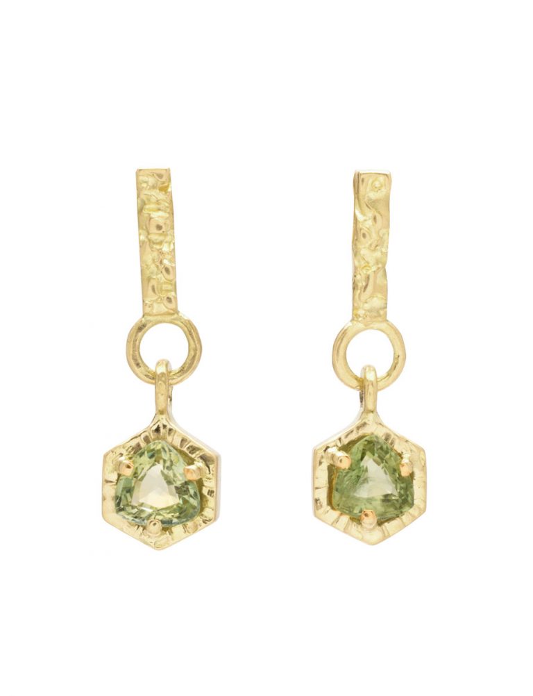 Water Element Sapphire Earrings – Gold & Sapphire