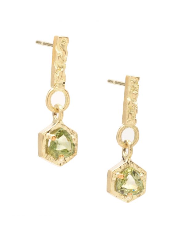 Water Element Sapphire Earrings – Gold & Sapphire