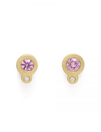 My Friend & I Stud Earrings – Pink Sapphires