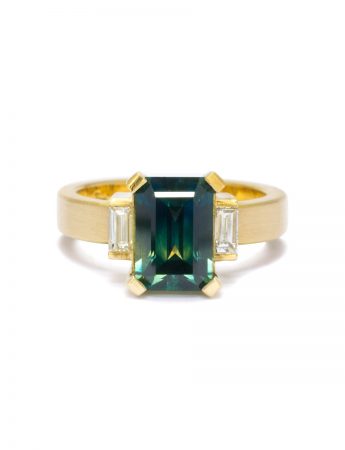 Deco Ring – Parti Sapphire & Diamonds