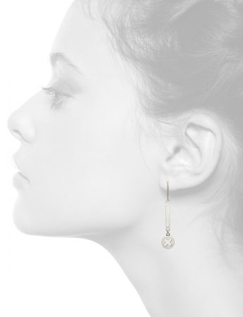 XO Drop Hook Earrings – Silver