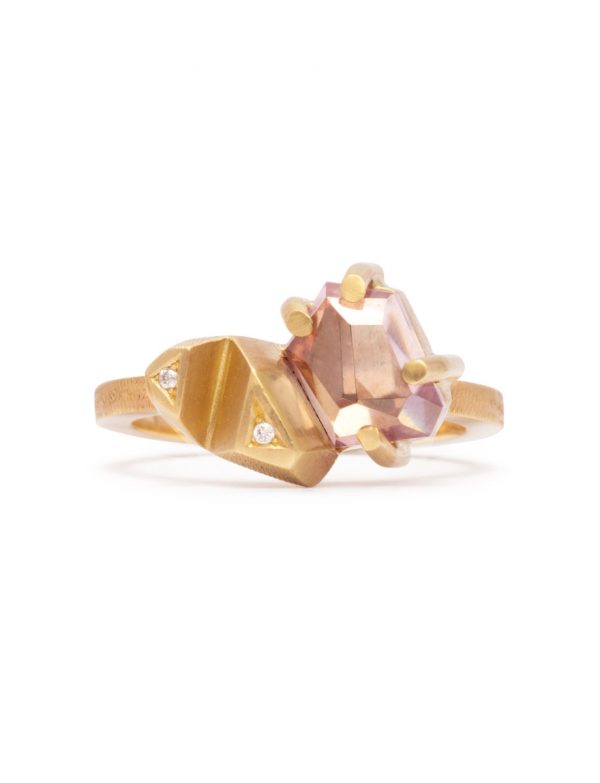 Dawn Ring – Yellow Gold & Zircon