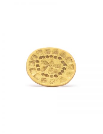 Small Hand Stamped Stud Earring – Yellow Gold