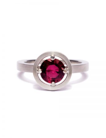 Halo Ring – Platinum & Ruby