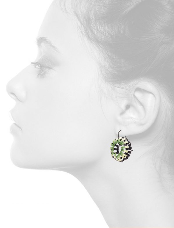 Banksia Hook Earrings – Green & Cream