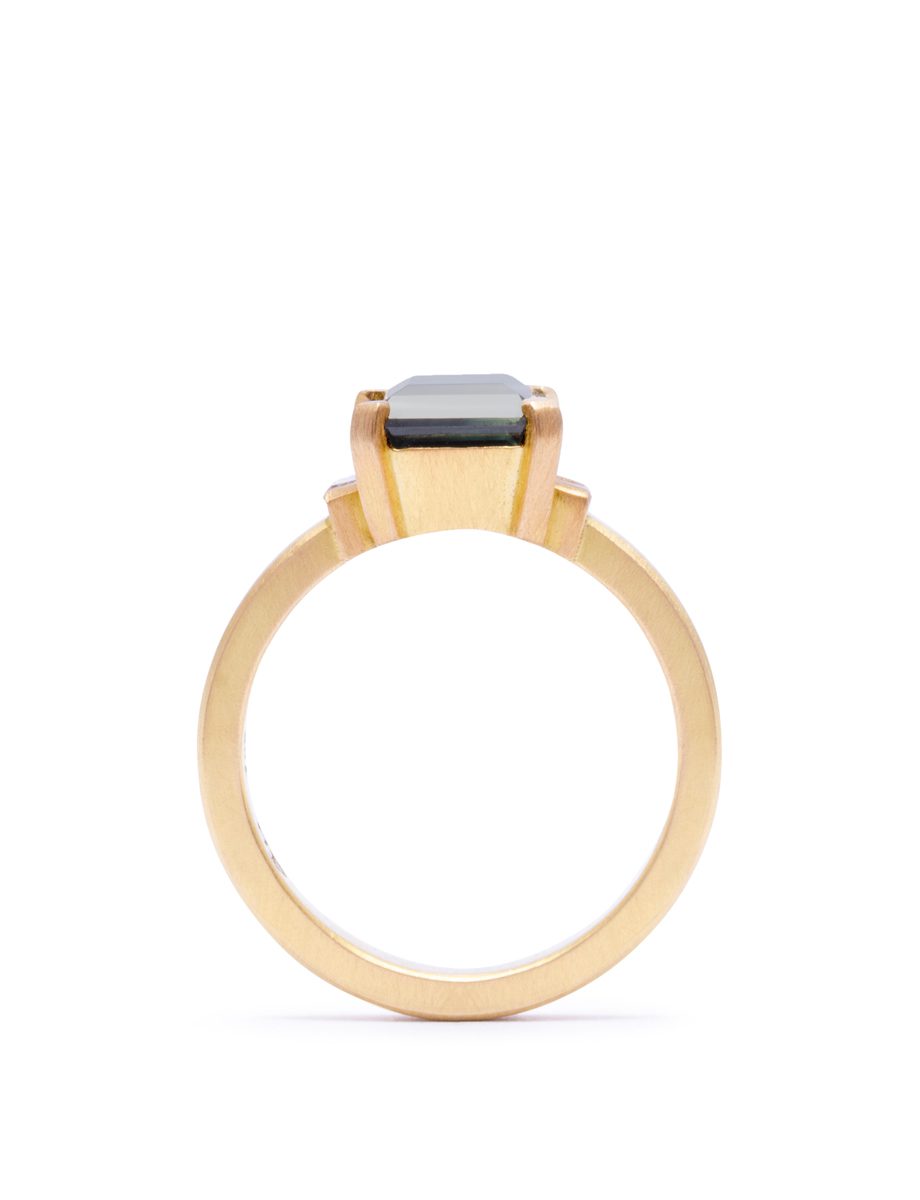 Deco Ring – Parti Sapphire & Diamonds