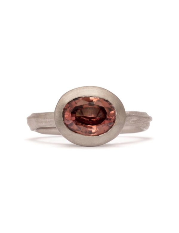 Desire Ring – Pink Zircon & White Gold