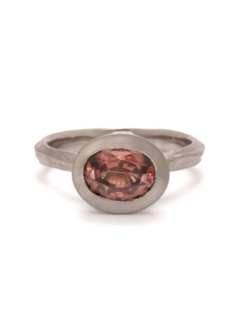 Desire Ring – Pink Zircon & White Gold