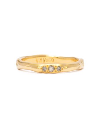 Diamond Flow Ring – Yellow Gold & Salt and Pepper Diamonds