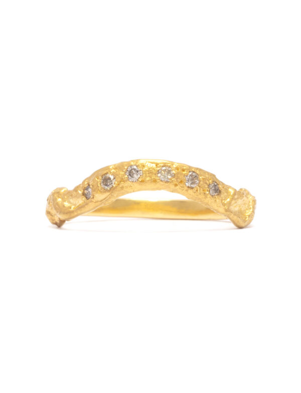 Cassiopeia Pavé Ring – Yellow Gold & Diamonds