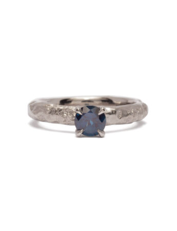 Wither Ring –  White Gold & Blue Sapphire