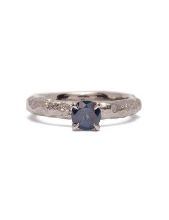 Wither Ring –  White Gold & Blue Sapphire