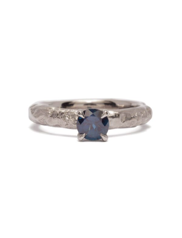Wither Ring –  White Gold & Blue Sapphire