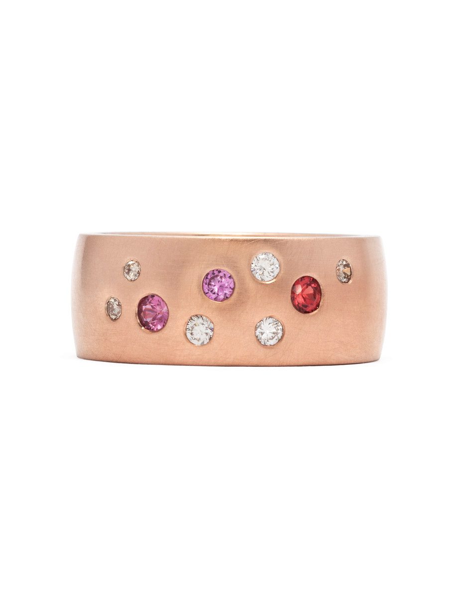 Scatter Ring – Pink Sapphire & Diamond