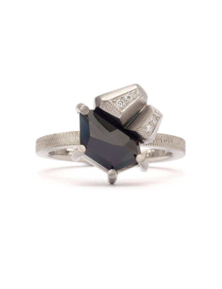 Formation Ring – White Gold & Sapphire