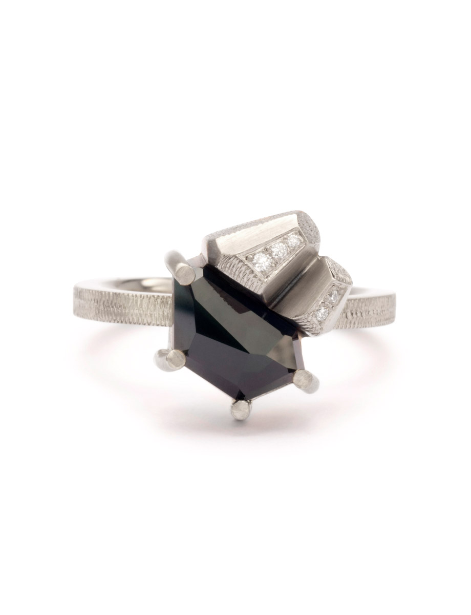 Formation Ring – White Gold & Sapphire