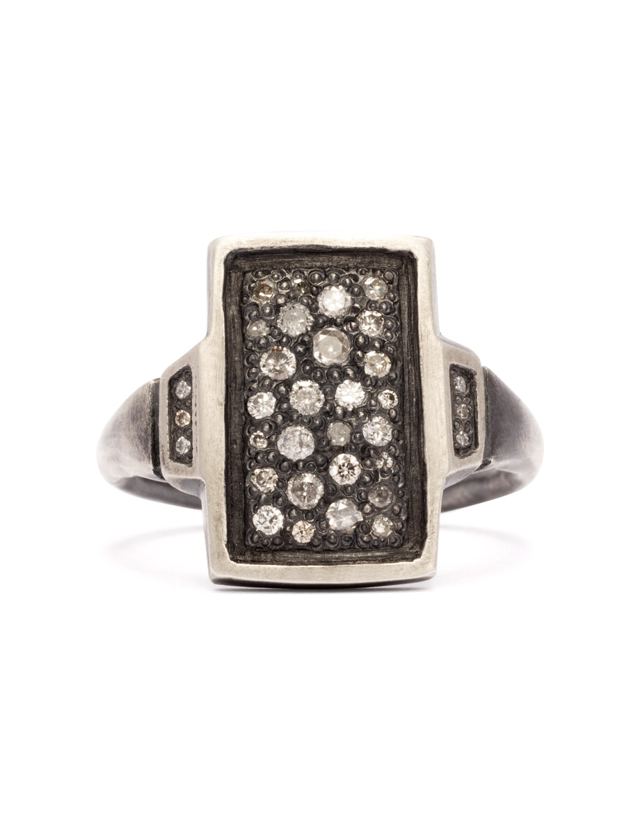Tych 33 Ring – Sterling Silver & Diamonds