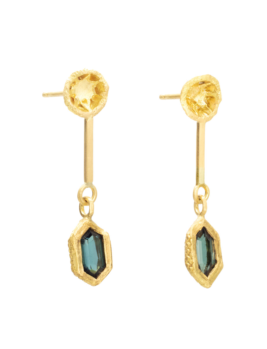 Aaluin Earrings – Gold & Tourmaline