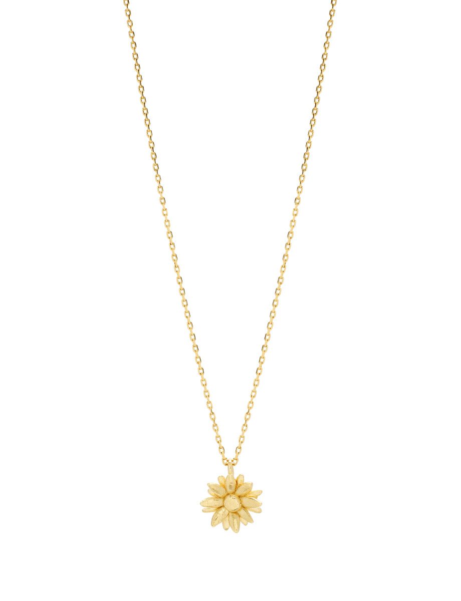 White gold daisy sale necklace
