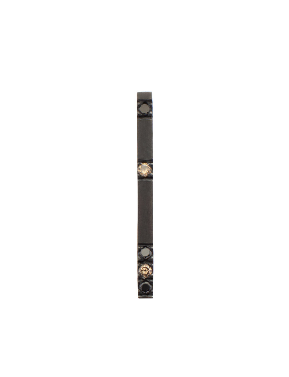 Lightning Rod 5 Single Stud Earring – Black & Cognac Diamonds
