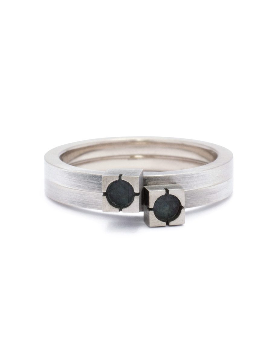 Pylons 3 & 4 Ring Stack – White Gold