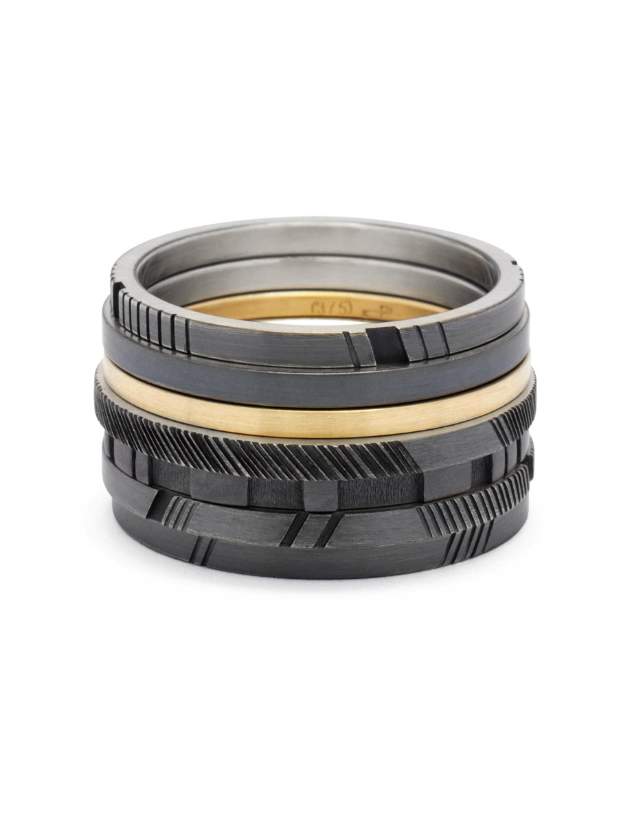 Hyperfocus Ring – Yellow Gold & Silver