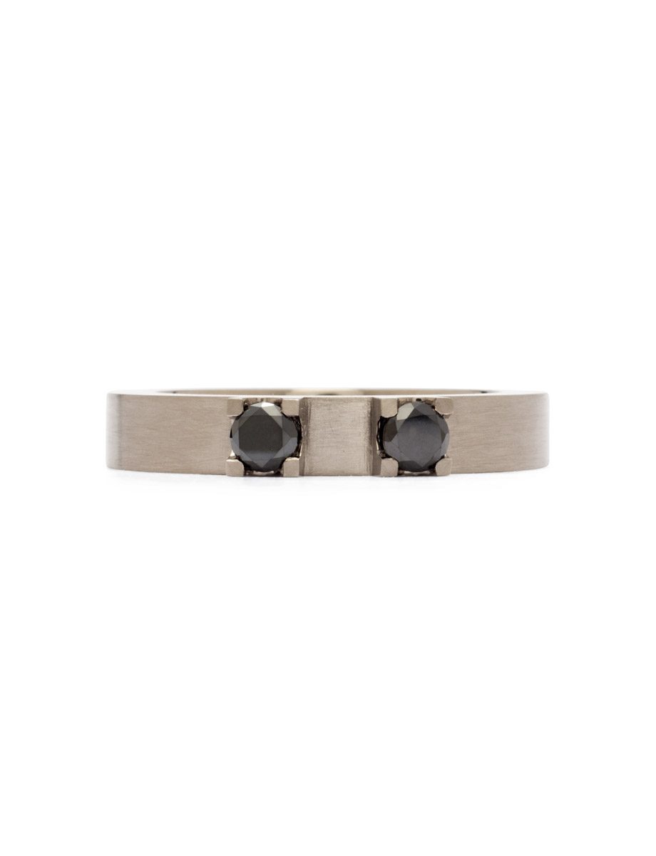 Black Eyes Ring – White Gold & Diamond