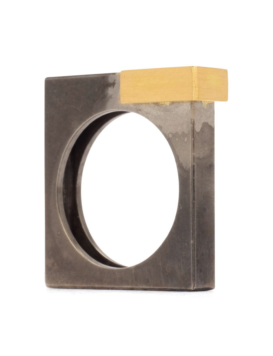 Bloc Ring – White & Yellow Gold