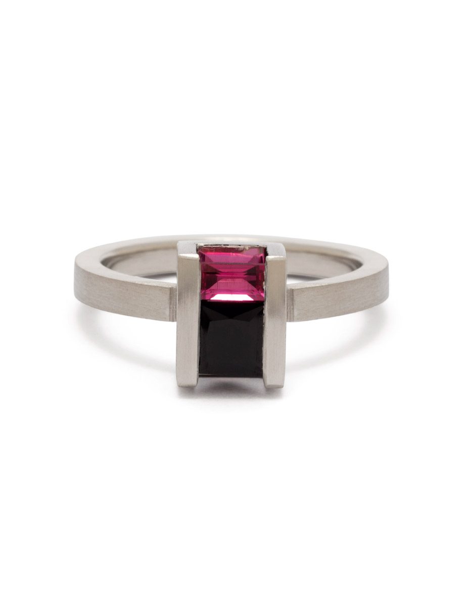 Sirius Ring – Platinum, Sapphire & Ruby