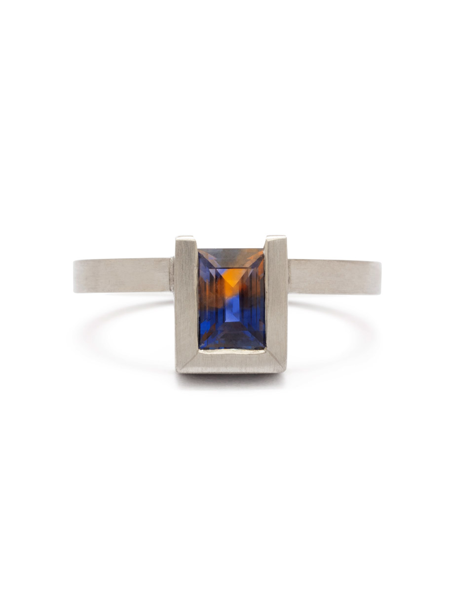 Iron, Or? Ring – Platinum & Australian Sapphire