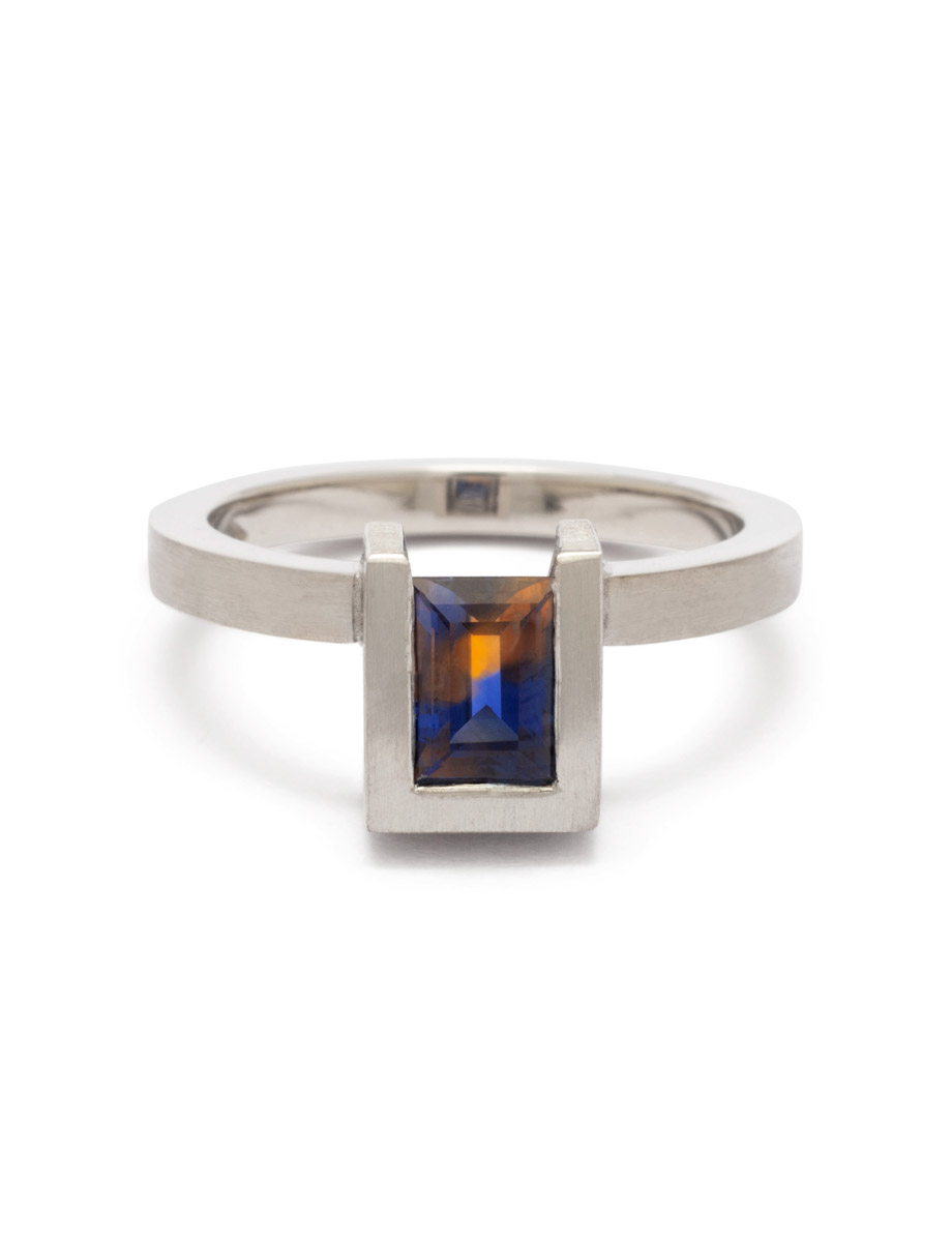 Iron, Or? Ring – Platinum & Australian Sapphire