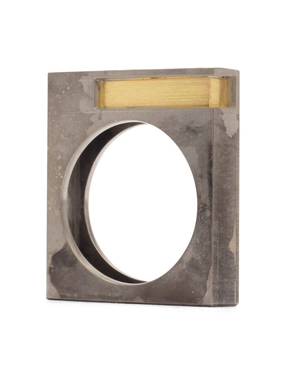 Five Points Ring – White & Yellow Gold
