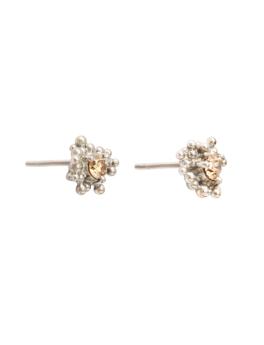 Granule Earrings – White Gold & Argyle Diamond