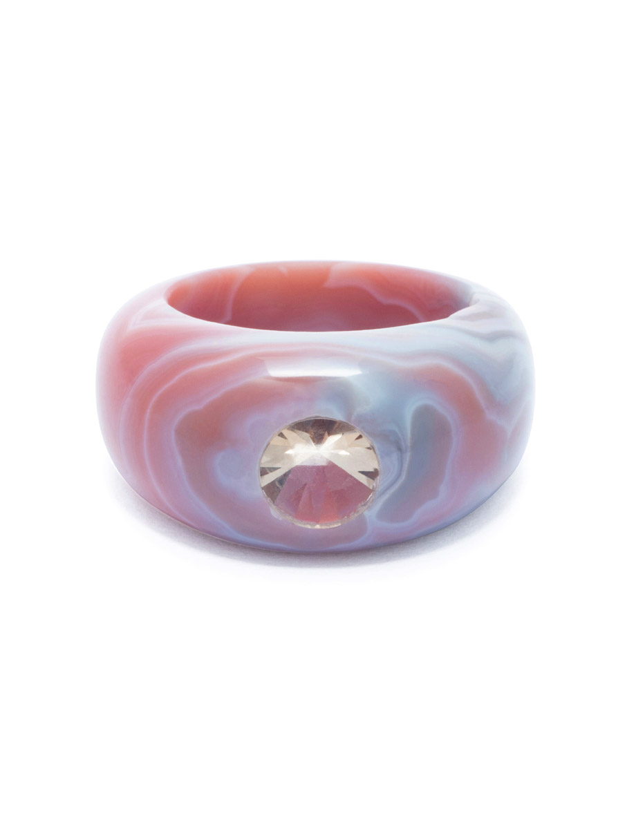 Tempest Ring – Agate & Smoky Quartz