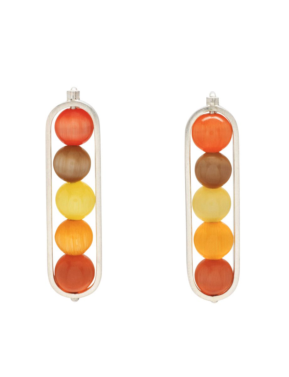 Autumn Candy Earrings – Silver & Fibre Optic Glass