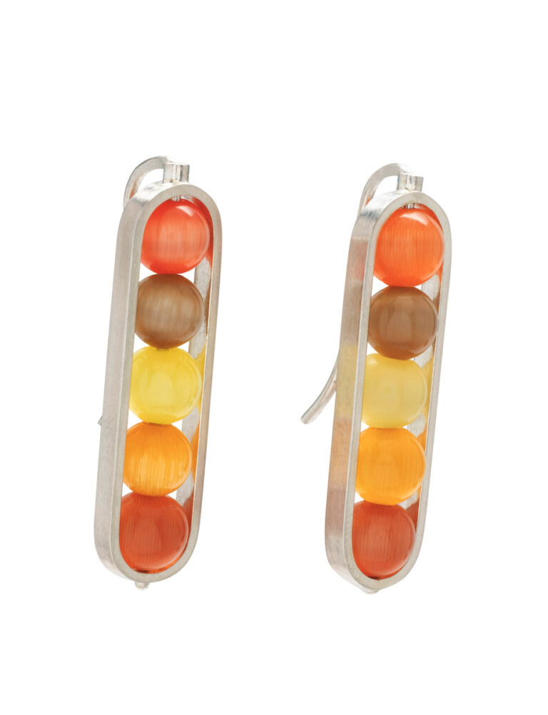 Autumn Candy Earrings – Silver & Fibre Optic Glass