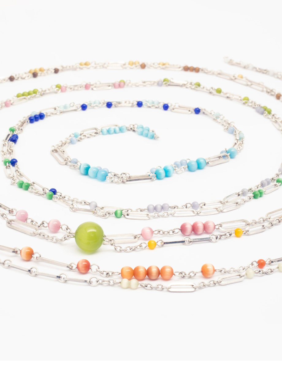 Desire Necklace – Silver & Fibre Optic Glass