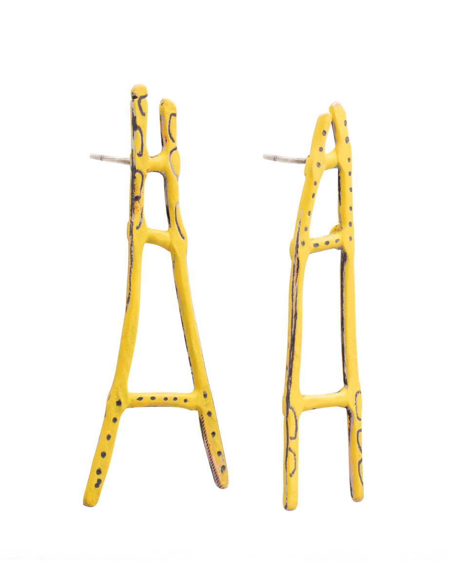 Ladder Stud Earrings – Yellow