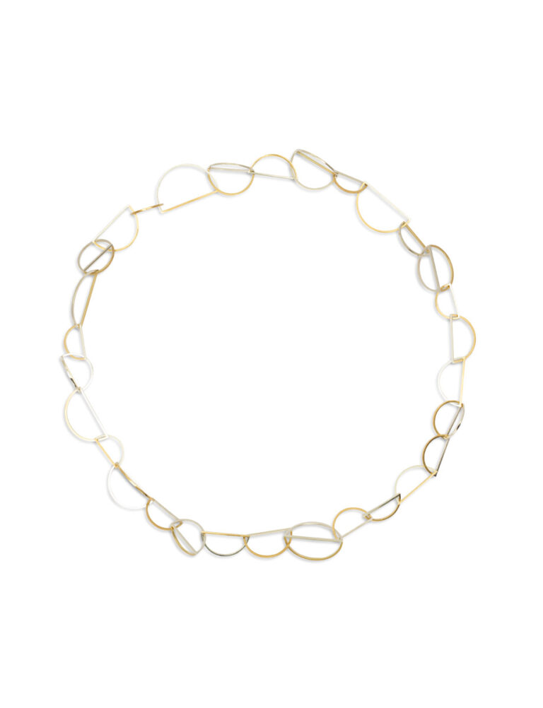 Desire Lines Chain Necklace – Yellow Gold & Silver