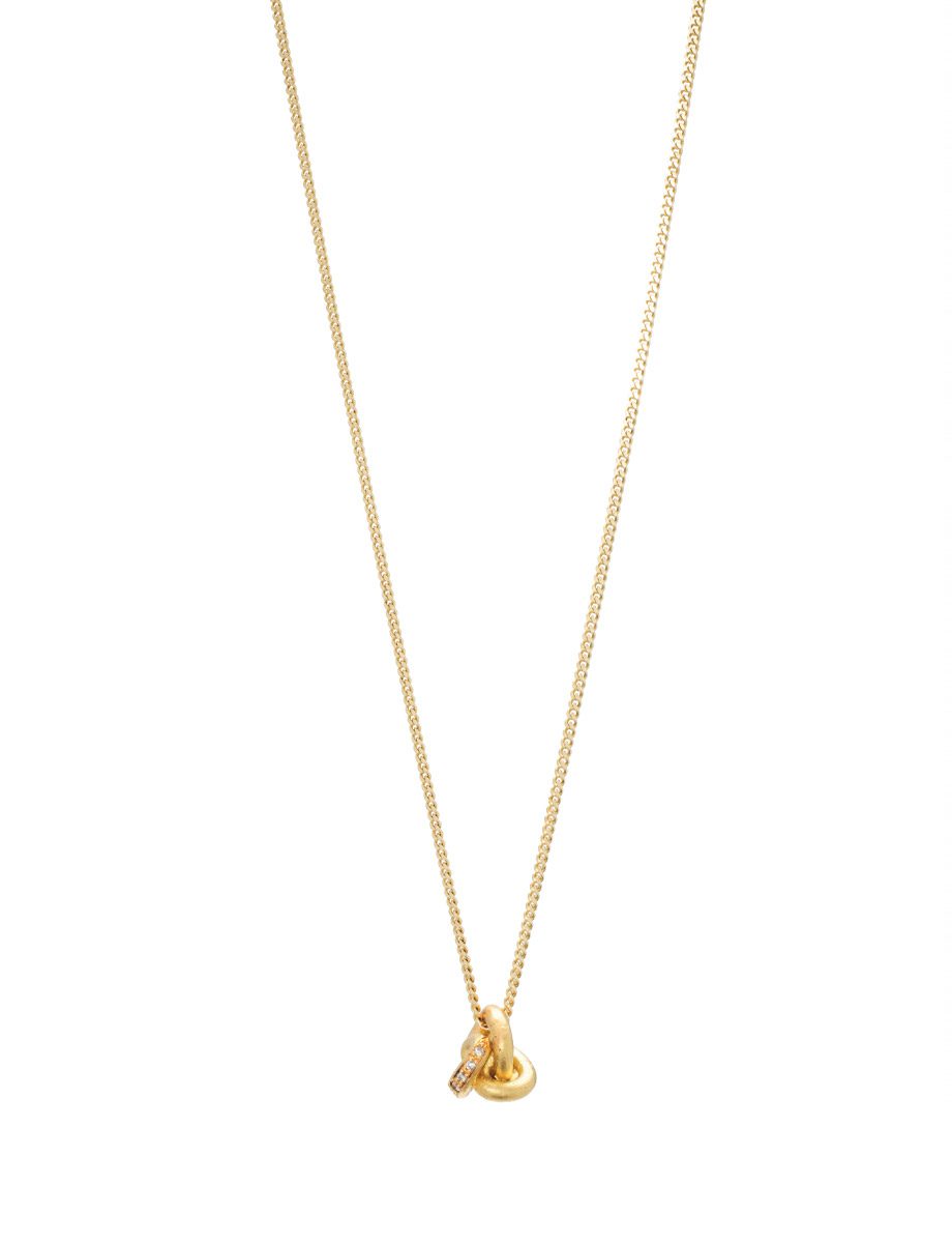 Entwined Knot Necklace – Yellow Gold & Diamonds