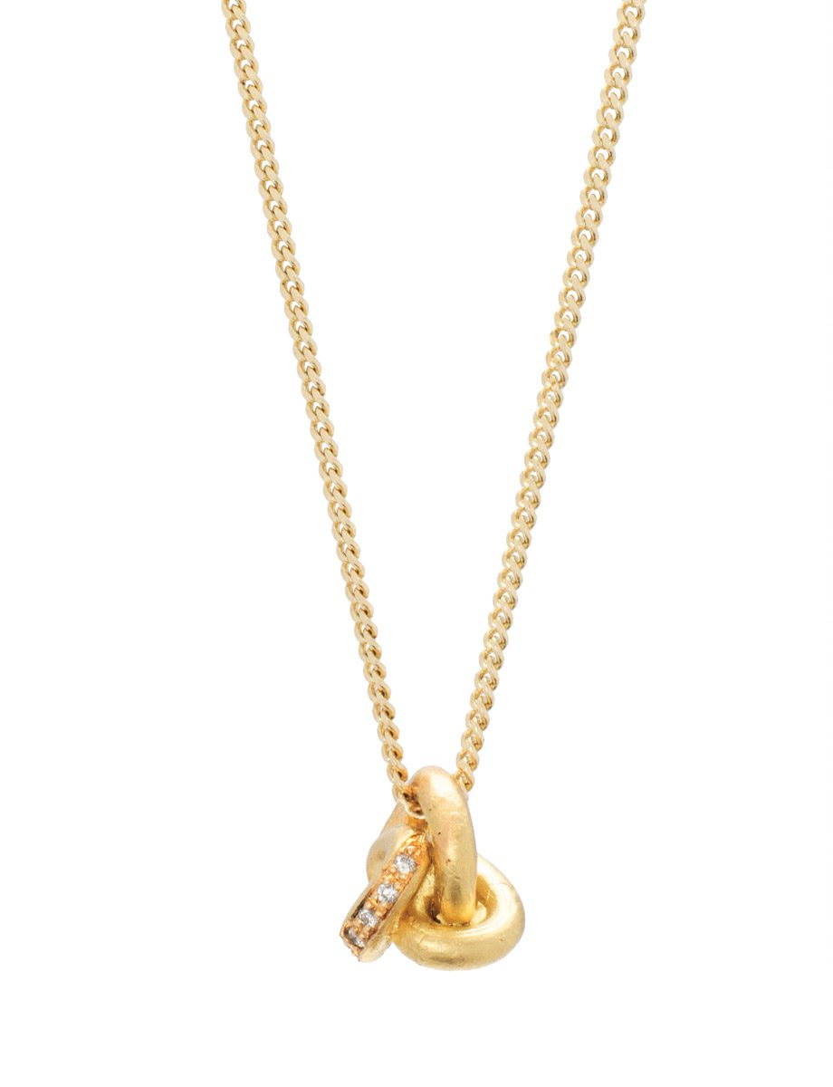 Entwined Knot Necklace – Yellow Gold & Diamonds