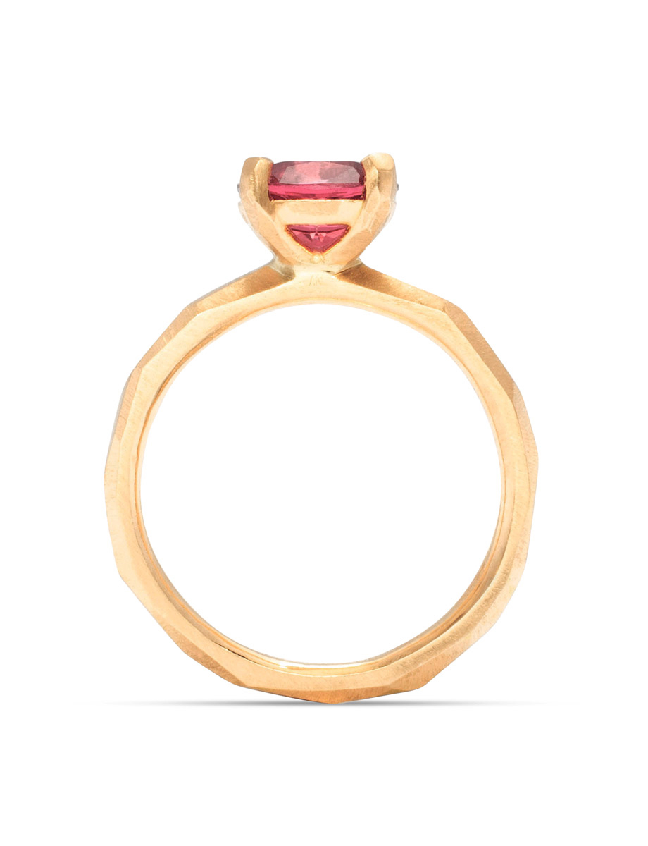 Four Claw Ring – Watermelon Spinel