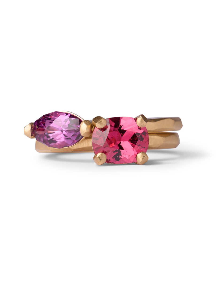 Four Claw Ring – Watermelon Spinel